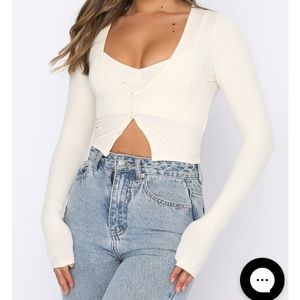 White fox “who we are two piece crop butter”